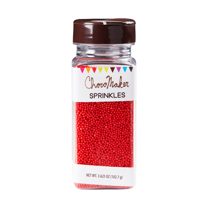 CHOCOMAKER: Red Beads Decorating Candies, 3.625 oz