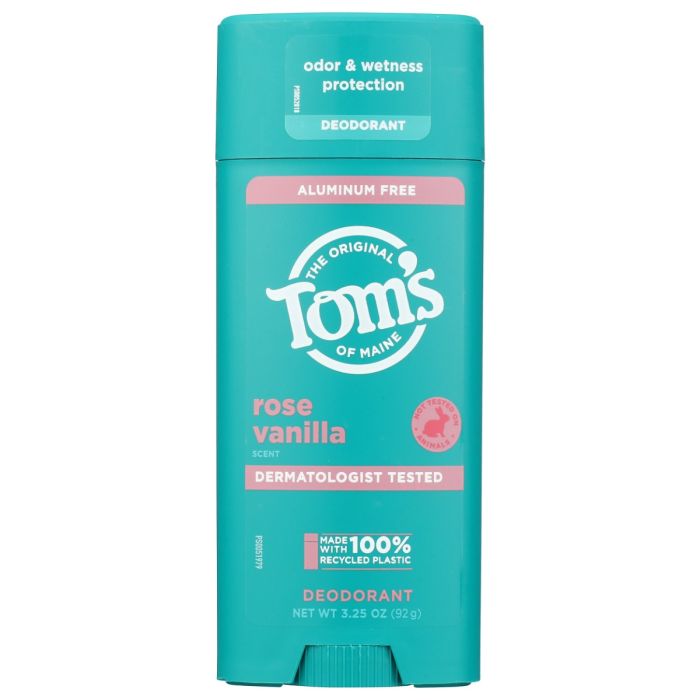 TOMS OF MAINE: Rose Vanilla Deodorant Stick, 3.25 oz