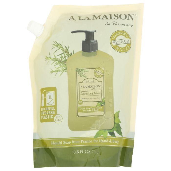A LA MAISON: Rosemary Mint Liquid Soap, 33.8 fo