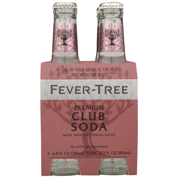 FEVER TREE: Premium Club Soda 4Pk, 27.2 fo