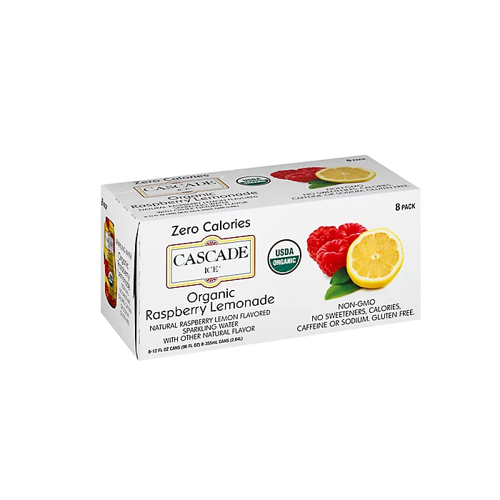 CASCADE ICE: Organic Raspberry Lemonade, 96 fo