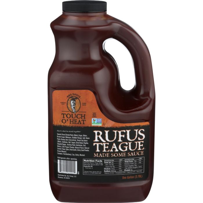 RUFUS TEAGUE: Touch O Heat BBQ Sauce, 1 ga