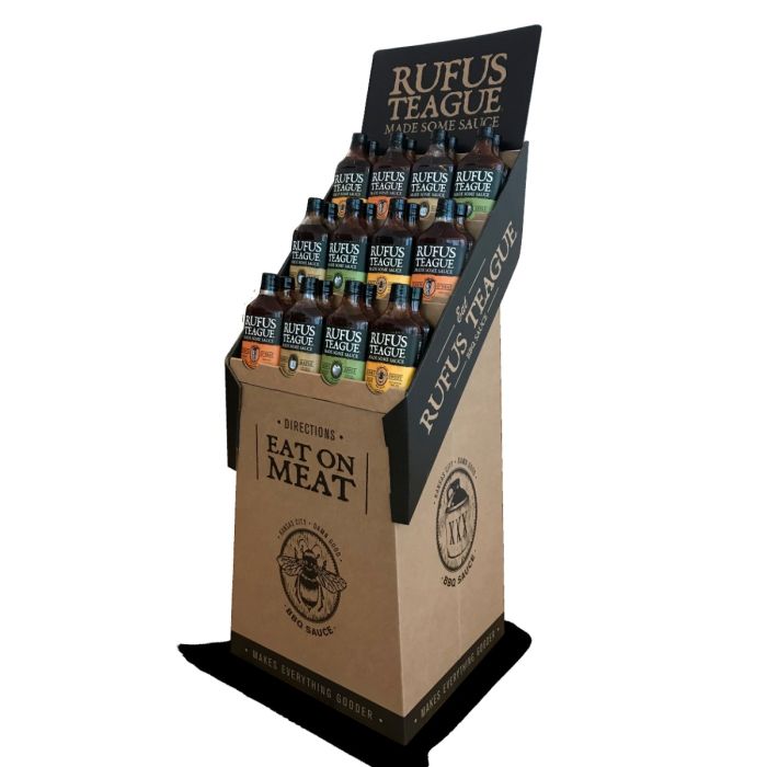 RUFUS TEAGUE: BBQ Sauce 4 Variety 24 Count Display Shipper, 1 ds
