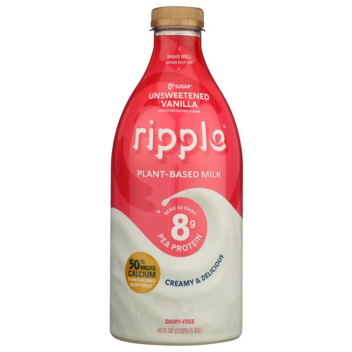 RIPPLE: Unsweetened Vanilla Milk, 48 oz