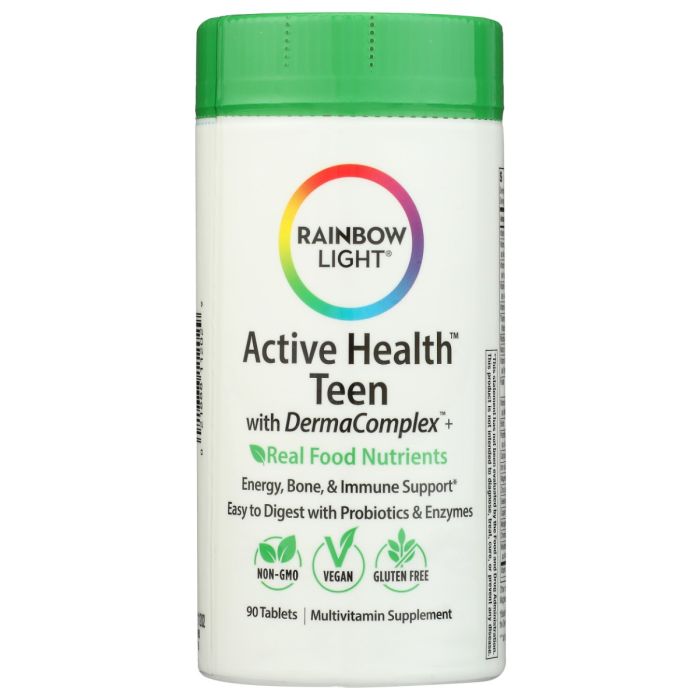 RAINBOW LIGHT: Active Health Teen with Derma Complex, 90 tb