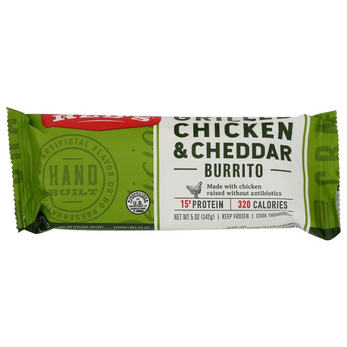 REDS: Grilled Chicken and Cheddar Burrito, 5 oz