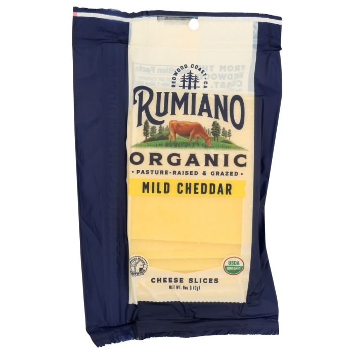 RUMIANO FAMILY: Organic Sliced Mild Cheddar Cheese, 6 oz