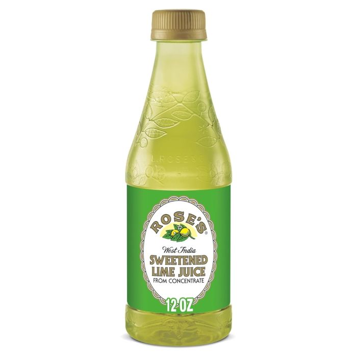 ROSES: Sweetened Lime Juice Pet, 12 oz