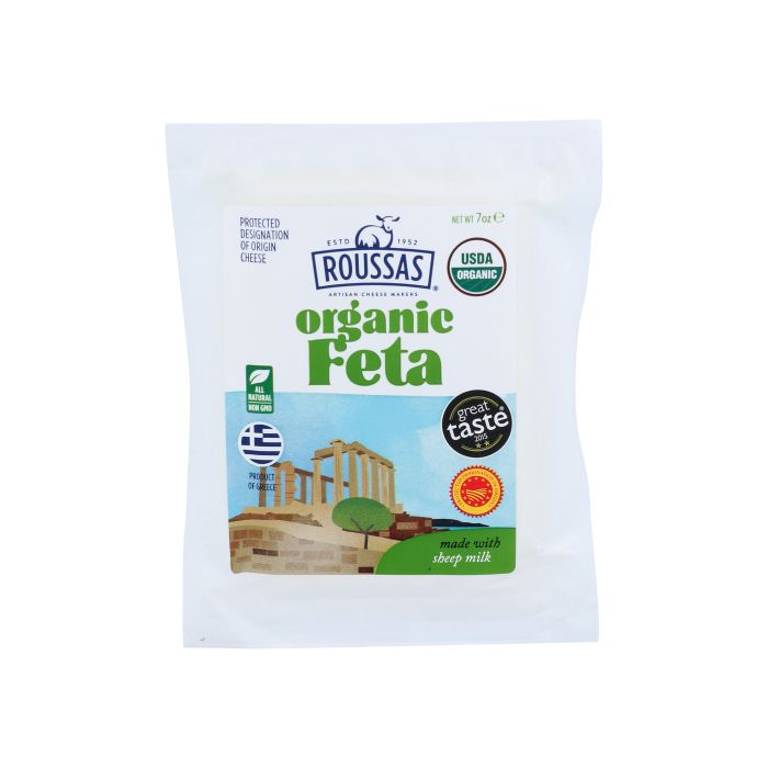ROUSSAS: Organic Feta Cheese Pdo, 7 oz
