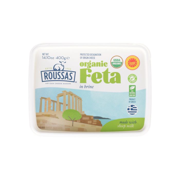 ROUSSAS: Organic Feta Cheese Pdo, 14.10 oz