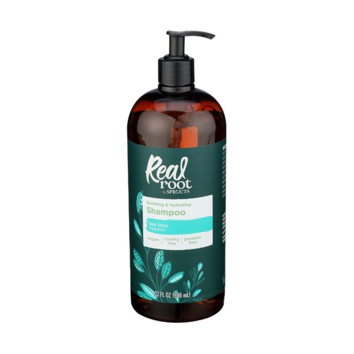 REAL ROOT: Soothing and Hydrating Tea Tree Shampoo, 32 fo