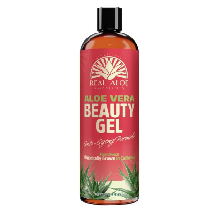 REAL ALOE: Aloe Vera Beauty Gel, 12 oz