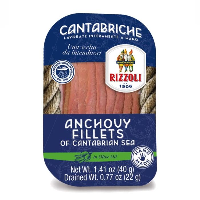 RIZZOLI: Anchovy Fillets from the Cantabrian Sea, 1.41 oz