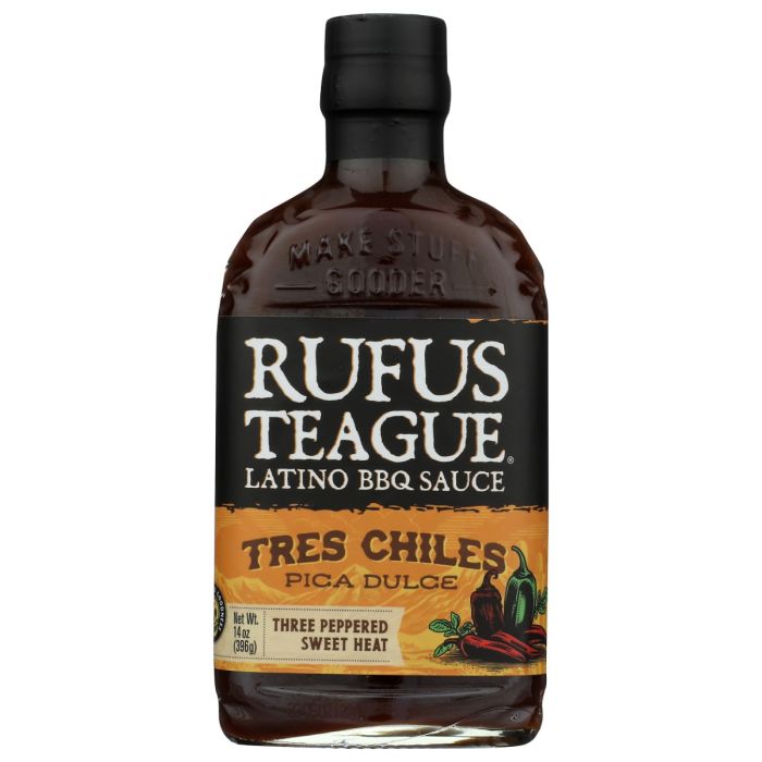 RUFUS TEAGUE: Tres Chiles Pica Dulce Bbq Sauce, 14 oz