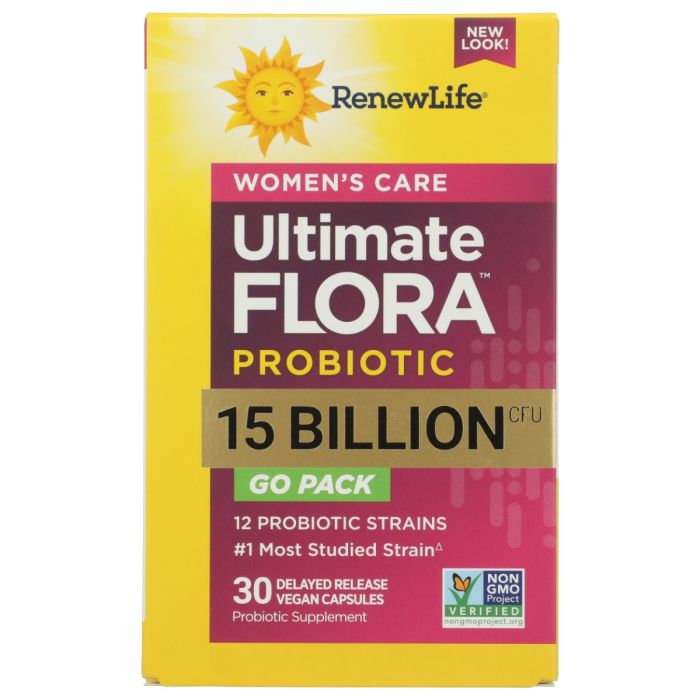 RENEW LIFE: Ultimate Flora Womens Care Probiotic 15 Billion Go Pack, 30 vc