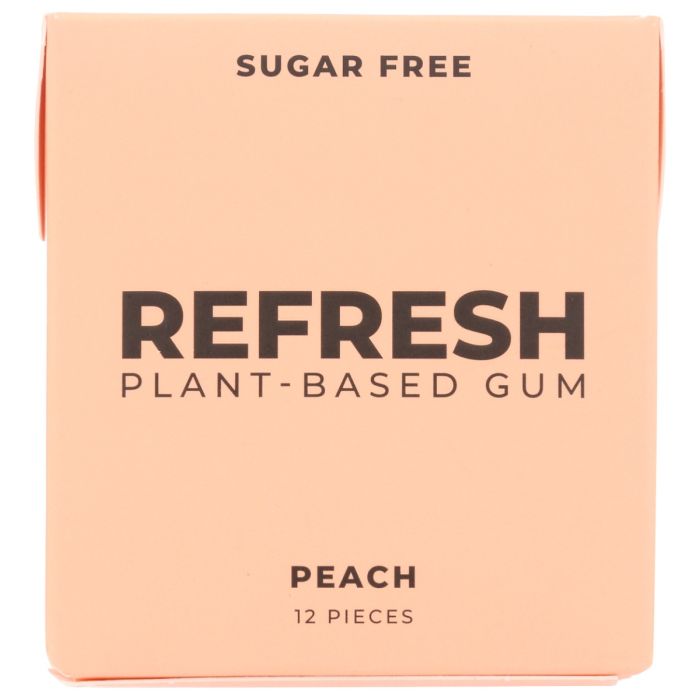 REFRESH GUM: Peach Sugar Free Gum, 12 pc
