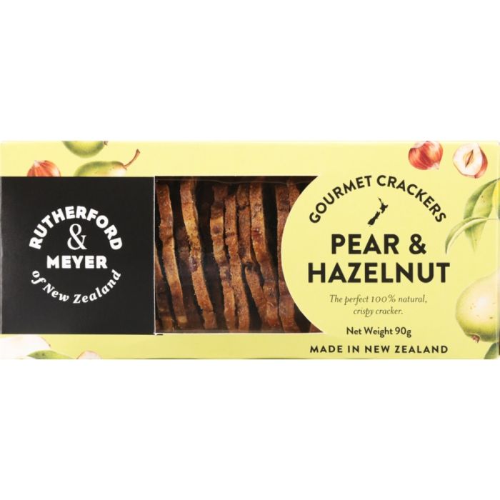 RUTHERFORD & MEYER: Pear and Hazelnut Crackers, 3.17 oz
