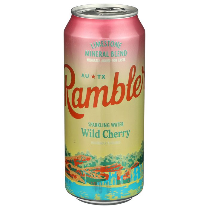 RAMBLER: Wild Cherry Sparkling Water, 16 fo