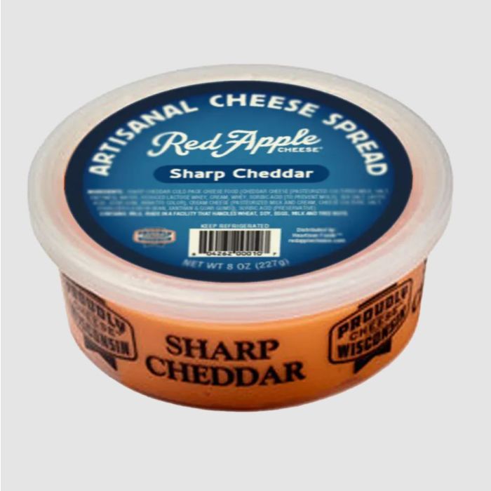 RED APPLE: Sharp Cheddar Cheese Spread, 8 oz