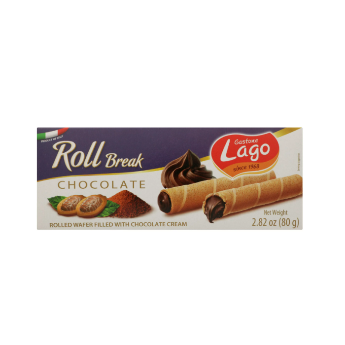 GASTONE LAGO: Roll Break Chocolate Wafer, 2.82 oz