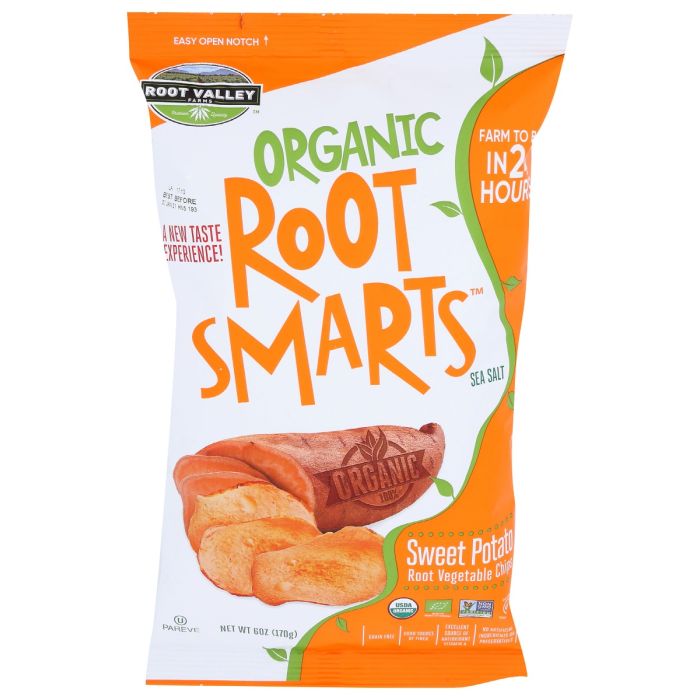 ROOT SMARTS: Sweet Potato Chips Organic, 6 oz
