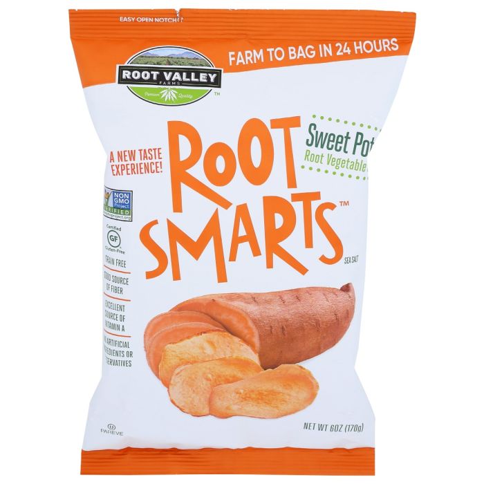 ROOT SMARTS: Chips Sweet Potato, 6 oz