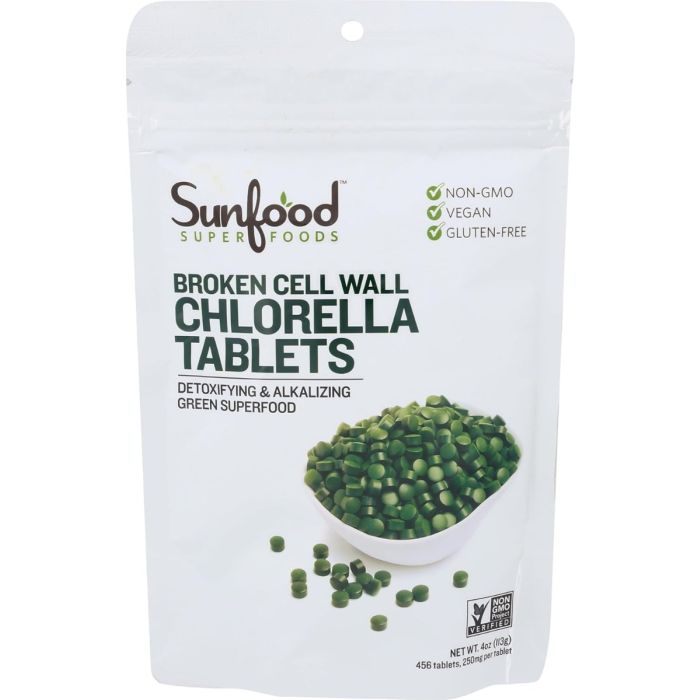 SUNFOOD SUPERFOODS: Chlorella Tablets, 4 oz