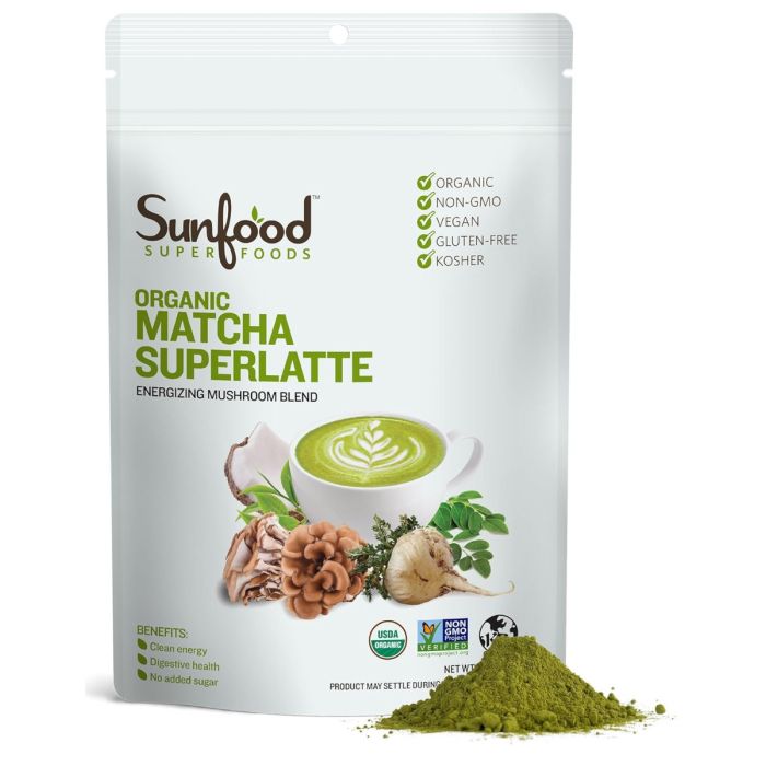 SUNFOOD SUPERFOODS: Matcha SuperLatte, 6 oz