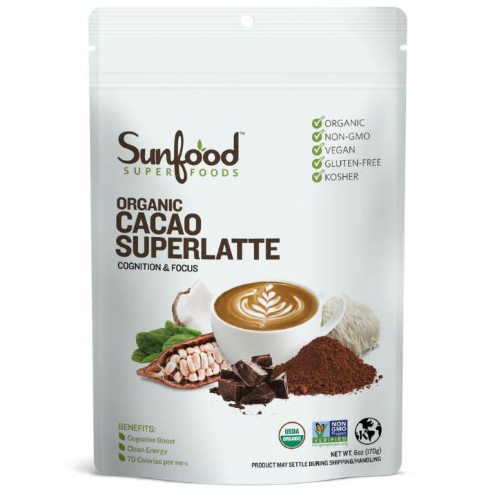 SUNFOOD SUPERFOODS: Organic Cacao SuperLatte, 6 oz