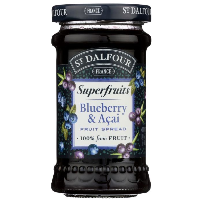 ST DALFOUR: Blackberry and Acai Superfruit Spread, 6 oz