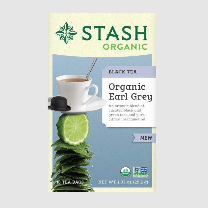 STASH TEA: Organic Earl Grey Black Tea, 16 bg