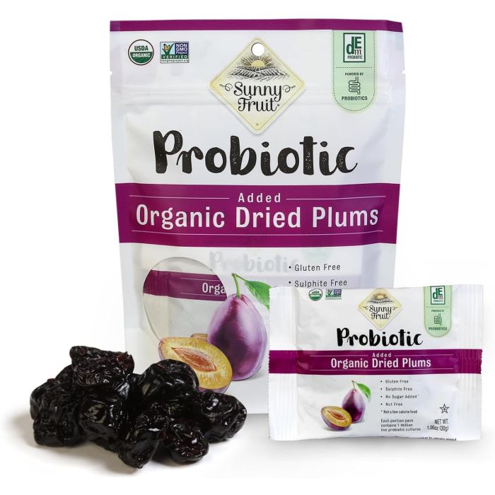 SUNNY FRUIT: Organic Probiotic Dried Prunes, 5.3 oz