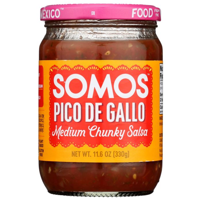 SOMOS: Pico de Gallo Medium Chunky Salsa, 11.6 oz