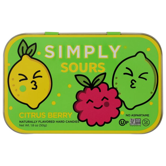 SIMPLY: Citrus Berry Sour Candy, 1.8 oz