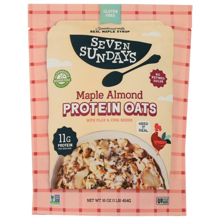 SEVEN SUNDAYS: Maple Almond Protein Oats, 16 oz