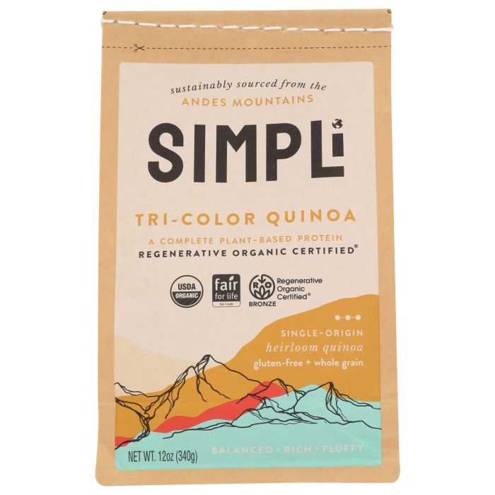 SIMPLI: Regenerative Organic Tricolor Quinoa, 12 oz