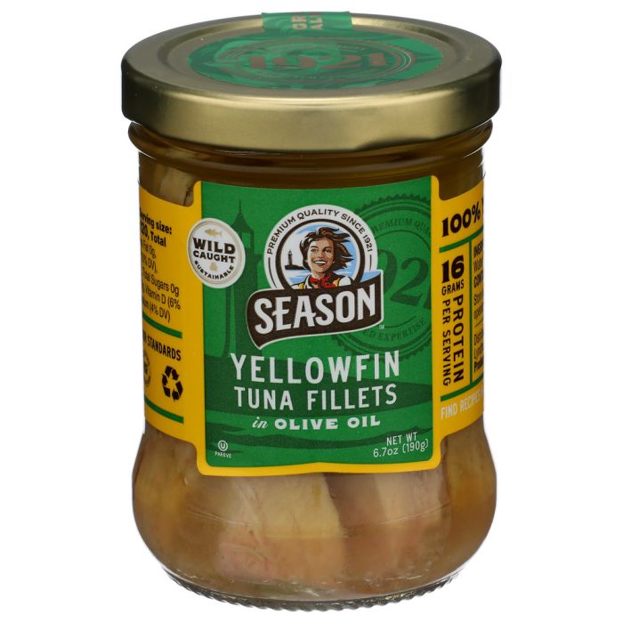 SEASONS: Yellowfin Tuna Fillets in Olive Oil, 6.7 oz