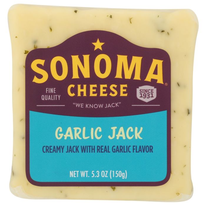 SONOMA CHEESE: Garlic Jack Cheese, 5.3 oz