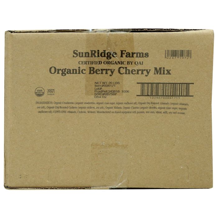 SUNRIDGE FARMS: Organic Berry Cherry Snack Mix, 20 lb