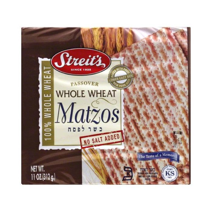STREITS: Whole Wheat Matzo, 11 oz