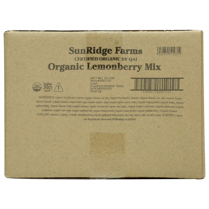 SUNRIDGE FARMS: Organic Lemonberry Snack Mix, 16 lb