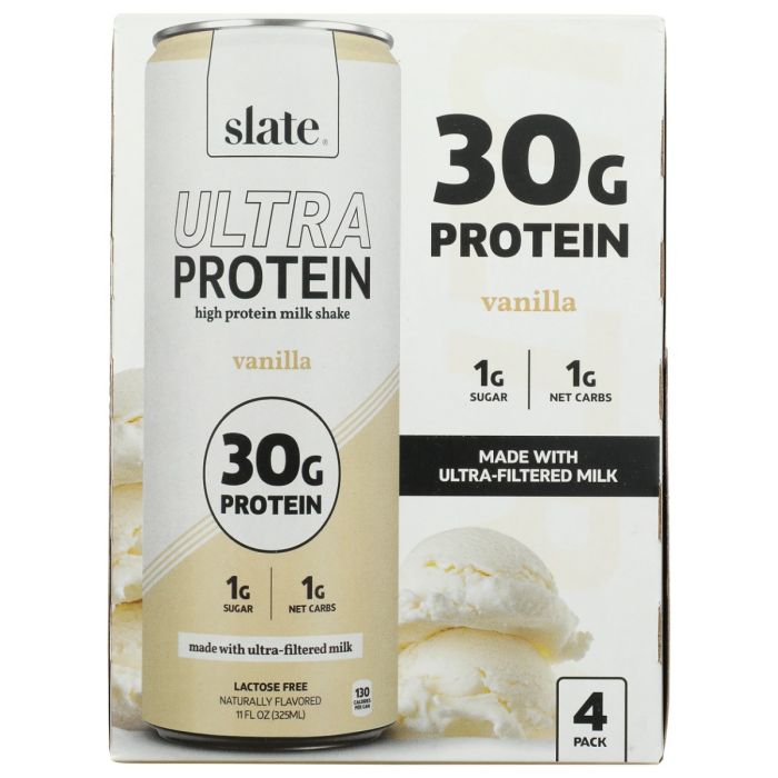 SLATE: Chocolate Ultra Protein Shake 30g 4 Count, 44 fo