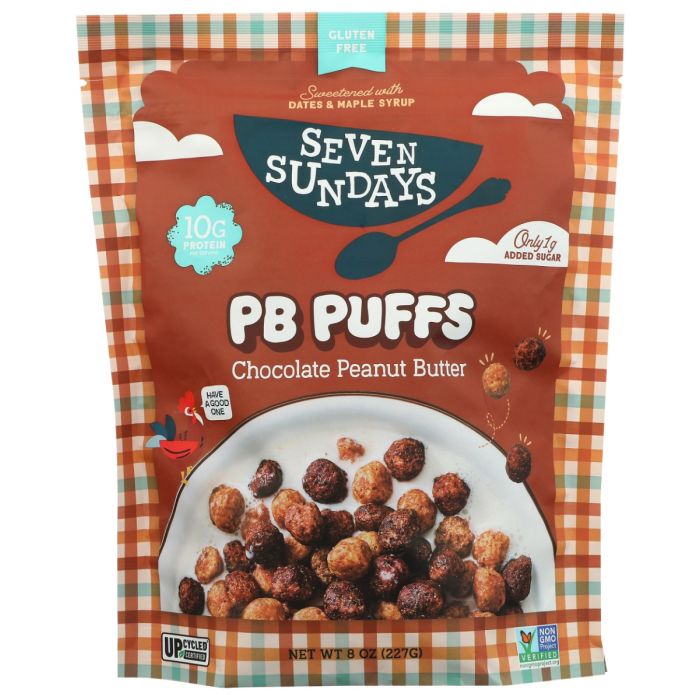 SEVEN SUNDAYS: PB Puffs Chocolate Peanut Butter Cereal, 8 oz