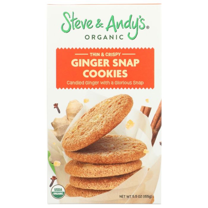 STEVE & ANDYS ORGANICS: Gluten Free Ginger Snap Cookies, 5.5 oz