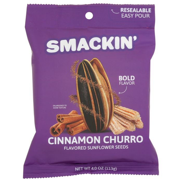 SMACKIN SNACKS: Cinnamon Churro Sunflower Seeds, 4 oz