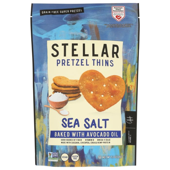 STELLAR PRETZEL THINS: Truffle Pesto Pretzel Thins, 7.2 oz