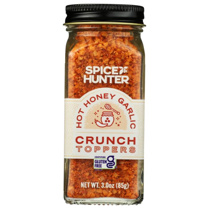 SPICE HUNTER: Hot Honey Garlic Crunch Toppers Seasoning, 3 oz