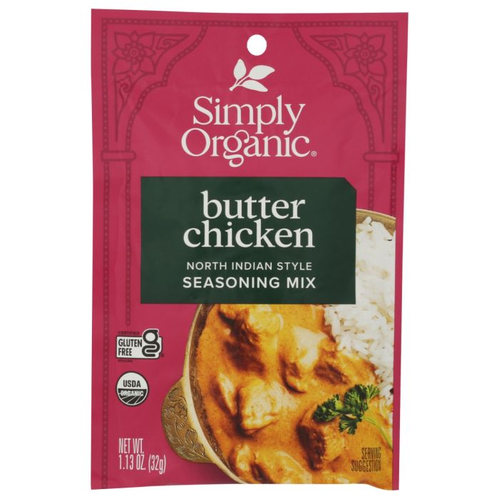 SIMPLY ORGANIC: Butter Chicken North Indian Style Seasoning Mix, 1.13 oz