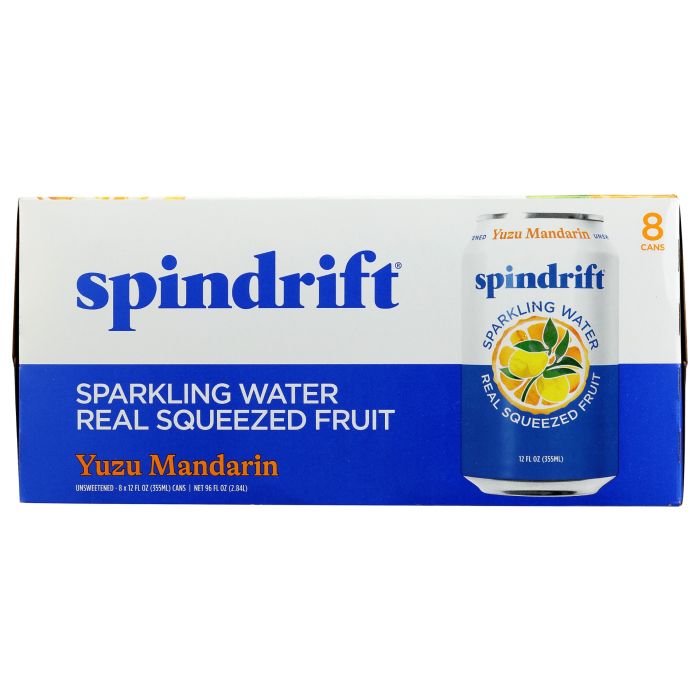 SPINDRIFT: Yuzu Mandarin Sparkling Water 8 Count, 96 fo