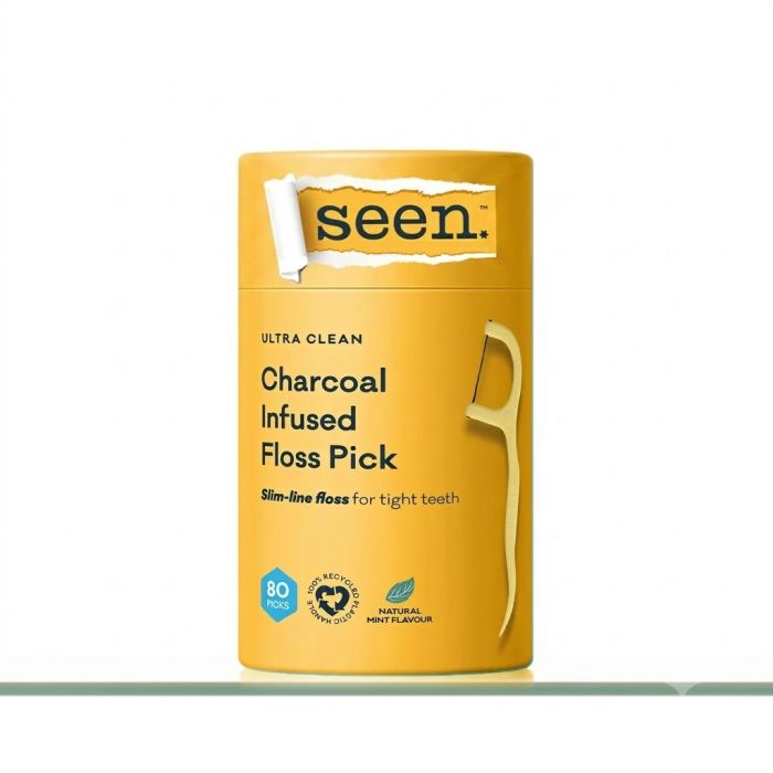 SEEN: Charcoal Infused Floss Picks, 80 pc